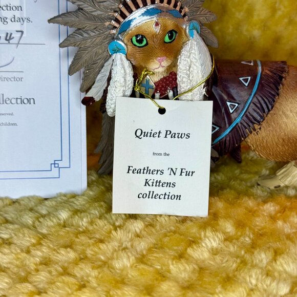 Hamilton Collection ~ Chief Runs with Paws ~ Feathers 'N Kittens series # 1647 - Picture 5 of 10
